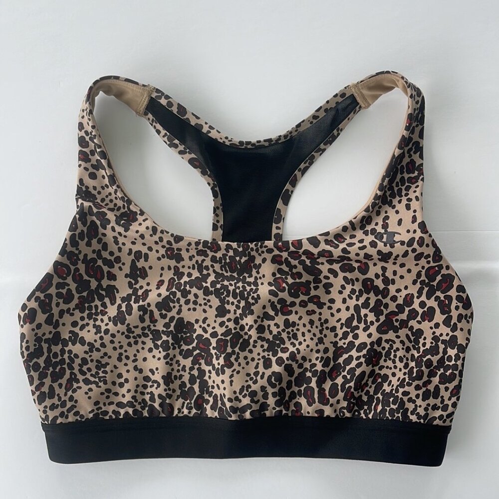 Champion Absolute Sports Bra Leopard Print Size Small - Picture 2 of 4